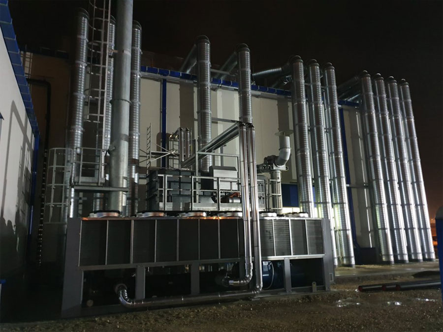 Image of Plant Paints Production. Intervention: Regenerative thermal Oxidizer (RTO) and roto-concentrator airTReco, flow rate 400,000 Nm3/h. USA, 2005