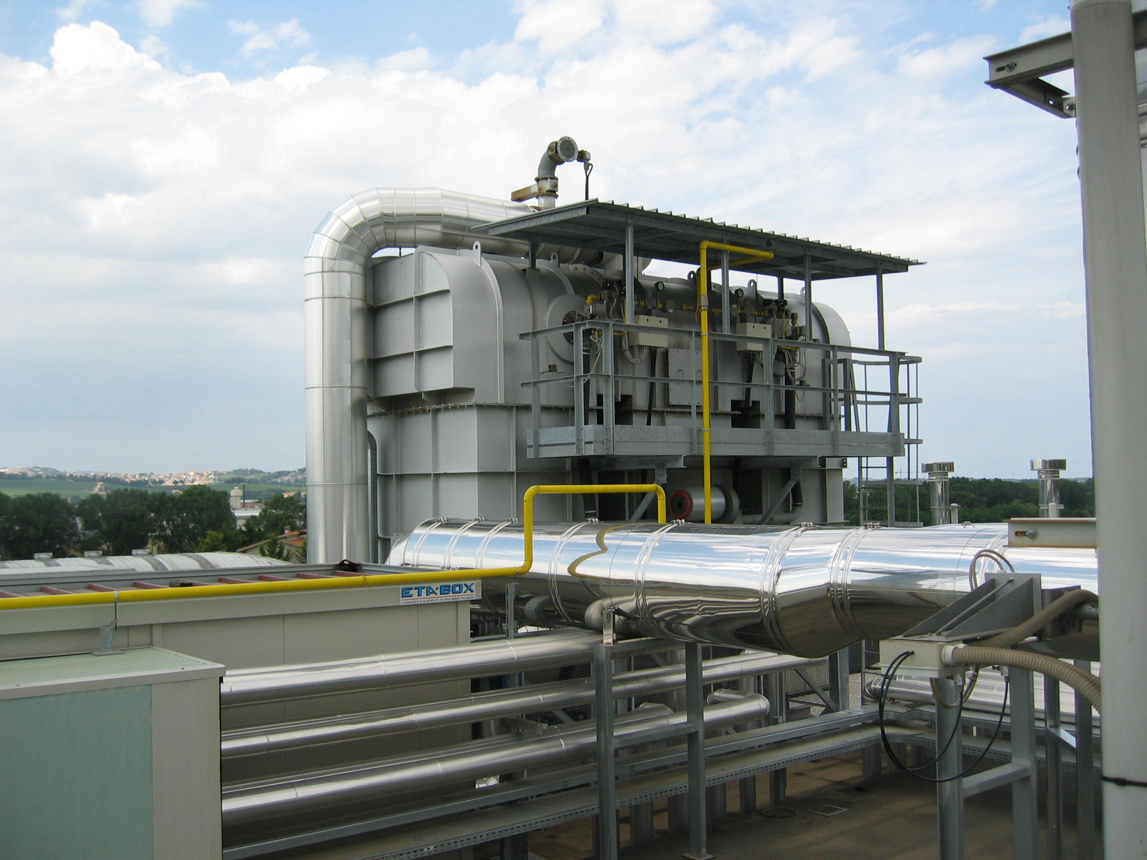 Image of Regenerative thermal Oxidizer. Roto Offset Printing, Italy, 2002 Pollutant ethylene oxide