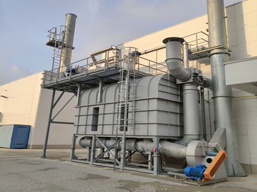 Image of Plant automotive Painting. Intervention: Regenerative thermal Oxidizer (RTO) and roto-concentrator airTReco, flow rate 26,000 Nm3/h. Italy, 2018