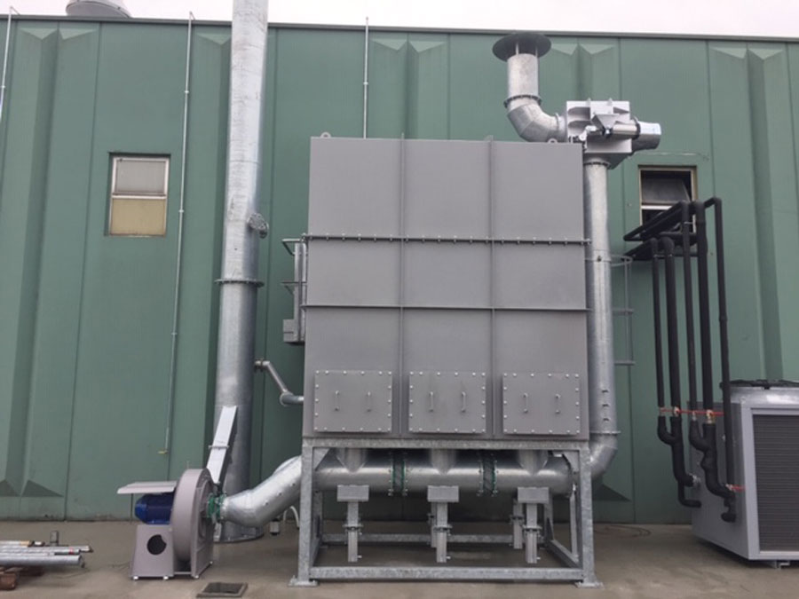 Image of Plant automotive Painting. Intervention: Regenerative thermal Oxidizer (RTO) airTReco, flow rate 3,000 Nm3/h. Italy, 2020