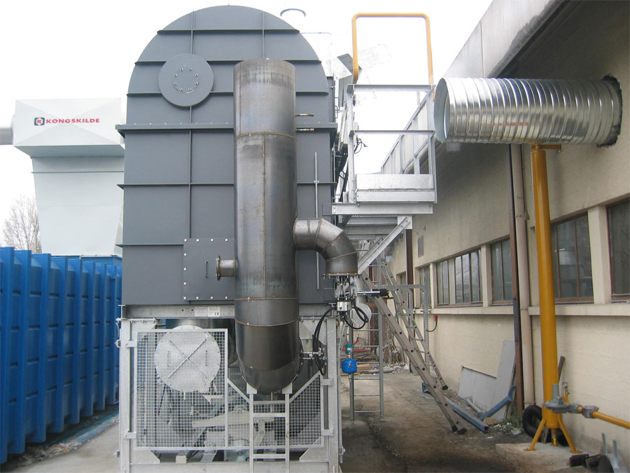 Image of Plant Roto Offset Printing. Intervention: Regenerative thermal Oxidizer (RTO) airTReco, flow rate 8,000 Nm3/h. France, 2000